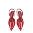 ZA Women's Shoes 2024 Spring/Summer New Product Red Lacquer Leather Baotou Back Empty Women's Shoes Sexy temperament High Heels Fashion Women's Shoes