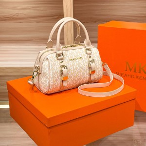 MKJ Boston Pillow Bag Women's Bag 2024 New Luxury Light Luxury Flower Handheld Shoulder Bag One Piece Hair Collection