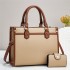 [Shichen Women's Bag] Simple casual handbag 2024 new fashionable contrasting color mother and child bag large capacity women's set