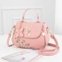 Simple and fashionable embroidered bucket bag, 2024 autumn new handbag, sweet and ladylike single shoulder crossbody bag