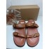 ZA2024 Summer New Fashionable Metal Buckle Thick Bottom Slippers, One Line Dragging, Flat Bottom Slippers, Outerwear, Barefoot Dragging