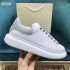 McQueen Little White Shoes for Women 2022 Spring and Autumn New High Quality Genuine Leather Thick soled Interior Height Increase Casual Sports Couple Shoes