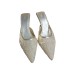 ZA2024 Autumn New High Heels Gold Baotou Grid Pointed European and American Style Versatile Fashion Women's Shoes