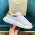 McQueen Little White Shoes for Women 2022 Spring and Autumn New High Quality Genuine Leather Thick soled Interior Height Increase Casual Sports Couple Shoes