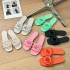 High end G Macaron new interlocking hollow toe g home casual beach waterproof flat bottom jelly outer slippers for women