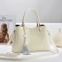 Mother's Day Gift for Mom 2024 New Fashionable Handbag White Large Capacity Middle aged Women's Crossbody Bag Trendy