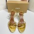 ZA2024 Summer New Women's Shoes High Heels with Bare Toes, Golden Strap, Thin Heel, Strap Back, High Heels for Women