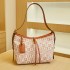 Light luxury printed genuine leather tote bag for winter 2024, trendy single shoulder niche design, fashionable large capacity handbag