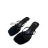 ZA women's new shoes for spring/summer 2024 square toe flip flops with exposed toe and heel, fashionable and versatile cool slippers for women