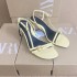 ZA Sandals 2024 Autumn New Fashionable Style Yellow Buckle Strap Open Toe Back Air Narrow Heel Sandals