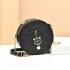 Live streaming recommendation women's bag 2024 summer new fashionable cat small round bag Korean version diamond grid embroidery thread single shoulder chain bag