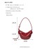 Za's pleated dumpling bag, women's fashionable armpit bag, high-end retro red women's bag, European and American trendy casual shoulder bag