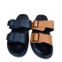 ZA women's shoes 2024 autumn casual one-piece slippers with cow tendon sole sandals thick soled height increasing sandals lazy beach shoes trendy