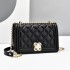 [Women's Bag] 2024 New Fashionable Small Fragrant Style Ling Grid Chain Bag Simple Style Women's Shoulder Bag