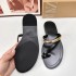 ZA New Product 2024 Summer Flat Bottom Two Strips with Metal Half Ring Clamp Toe Shop European and American Style Daily Half Dragged Sandals for Women