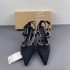 ZA2024 New High Heels, Fine Heels, Women's Sandals, Water Diamond Chain Buckle Wrap Shoes, High Heels, Pointed Headtips