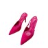 ZA French New Product 2024 High Heels, Headbands, Sandals, Back Strap, Silk Texture, Fine Heels, Shallow Mouller Shoes