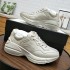 2023 High Version G Family Dad Shoes Women's New Dingdang Cat Thick Bottom Casual Sports Shoes Real Leather Versatile Couple's Style