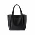 Z Home's New Tote Bag Minimalist Shopping Bag Black Large Capacity Soft and Versatile One Shoulder Handheld Commuter Bag