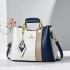 2024 new color blocking middle-aged women's bag versatile casual armpit bag temperament mother bag single shoulder hand-held crossbody bag