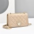 [Women's Bag] 2024 New Fashionable Small Fragrant Style Ling Grid Chain Bag Simple Style Women's Shoulder Bag