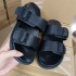 ZA women's shoes 2024 autumn casual one-piece slippers with cow tendon sole sandals thick soled height increasing sandals lazy beach shoes trendy