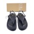 ZA2024 summer new women's shoes black herringbone clip toe back strap flat bottom versatile casual sandals for women