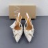 ZA New 2024 French High Heels with Pointed Shallow Mouth Cross Buckle and Strap Back, Barefoot Fashion Sandals for Women