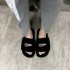 B's hairy slippers for women's outdoor wear 2022 new autumn and winter collection, thick soled embroidered, internet famous sheep cake woolen one line slippers for couples