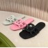 High end G Macaron new interlocking hollow toe g home casual beach waterproof flat bottom jelly outer slippers for women