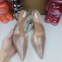 ZA2024 Spanish summer new pointed toe toe toe back hollow slim high-heeled PVC rhinestone decorative high-heeled sandals