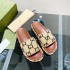 2023 Summer European Station New G Home Thick Bottom Waterproof Platform Women's Shoes Sponge Cake Bottom Casual Versatile One Word Slippers