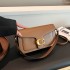 2024 new niche bag, women's premium texture, solid color, simple and versatile small square bag, commuting multi compartment shoulder bag