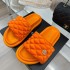 2023 Spring/Summer Lingge Small Fragrant Wind Velcro Sponge Cake Thick Bottom Bread Slippers Women's One Word Casual Sandals for Outerwear