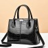 【 Foreign Trade Recommendation 】 Shiny Leather Handbag 2024 New Stone Pattern Simple Women's Bag Large Capacity Single Shoulder Crossbody Bag