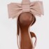 ZA new 2024 summer pointed thin heel shallow toe toe high-heeled shoes for women with bow ties and straps, fashionable sandals for women