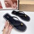 ZA Hot Sale 2024 Summer New Product: Small Gold Beads with Clamping Toe Flat Bottom Flip Floors for Wearing Beaded Beach Sandals for Women