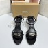 ZA2024 Summer New Women's Shoes High Heels with Bare Toes, Golden Strap, Thin Heel, Strap Back, High Heels for Women