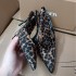 ZA2024 Autumn New Leopard Pattern Pointed Retro Shallow Mouth Versatile Fashion High Heels Single Shoes Ballet Dance Shoes for Women