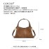 2025 Classic Matte Leather Mother Bag Retro Fashion Versatile Handheld One Shoulder Crossbody Bucket Bag One Piece Hair Replacement