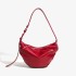 Cross border ZA women's bag 2024 new fashionable pop rock style black pleated bag, single shoulder hand-held armpit bag