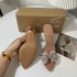 ZA new 2023 autumn square bow thin heel high heels women's open toe shallow mouth fashion single shoes high heels sandals