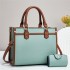 [Shichen Women's Bag] Simple casual handbag 2024 new fashionable contrasting color mother and child bag large capacity women's set