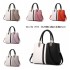 Cross border women's bag: 2024 autumn new fashionable contrasting color handbag, large capacity commuting single shoulder crossbody bag trend