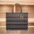 Canvas Ethnic Wave Handheld Vegetable Basket Tote Bag Fashionable, Simple, Light Luxury, Elegant, niche Women's Shoulder Bag