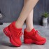 Spring Thick Bottom Shallow Mouth Heel Mesh Strap Casual Sports Travel Women's Single Shoes High Heels Women's Shoes