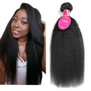 Real person wig, Brazilian real person hair curtain, Yaki hair kinky straight hair extensions, curved straight braids