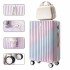 New gradient color luggage for women with high looks, luggage for men with large capacity, student password box, travel 24 inch suitcase