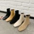 Internet celebrity boots, children's autumn and winter Korean version, new square toe, middle tube, thick heel, Martin boots, women's fashion, high heels, women's leather boots