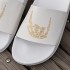 Cross border popular internet celebrity trendy game, cool slippers for couples, summer outdoor, indoor, poop like sandals